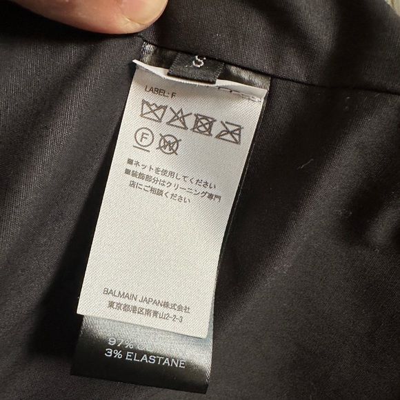 Balmain men’s black cotton jacket - Picture 6 of 8